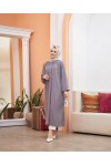 Tesettür Giy Çık Tunik Gri Model-441