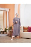 Tesettür Giy Çık Tunik Gri Model-441