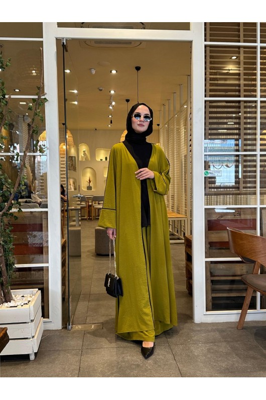 Tesettür Rüya Takım Yağ Yeşili Model-540