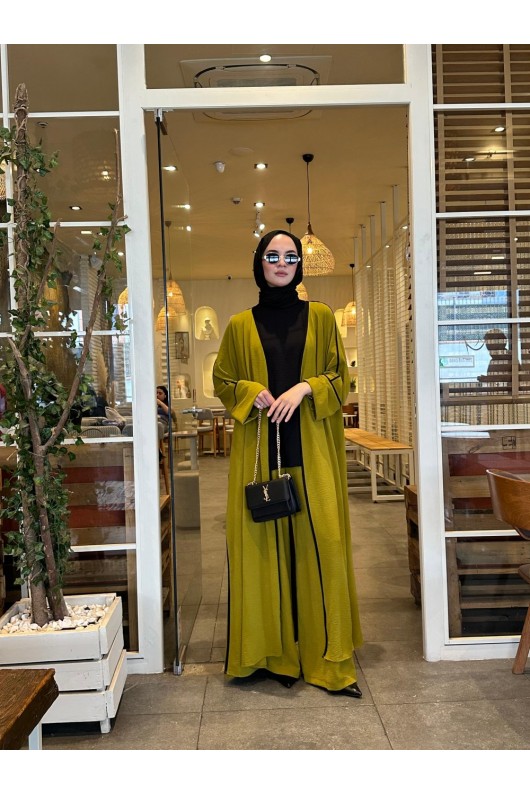 Tesettür Rüya Takım Yağ Yeşili Model-540